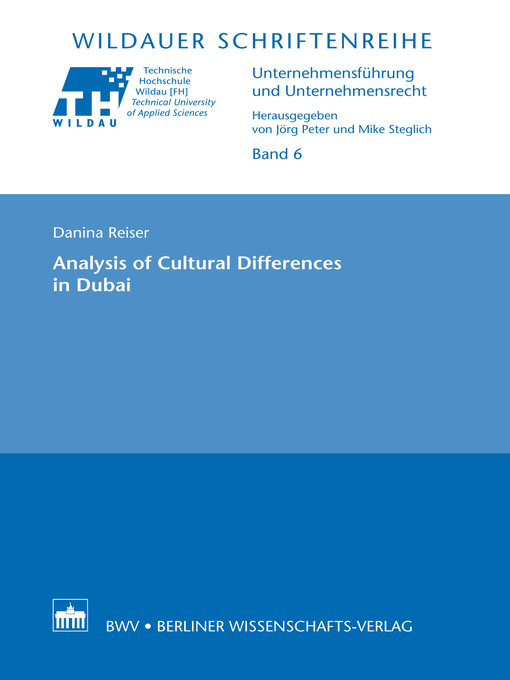 Title details for Analysis of Cultural Differences in Dubai by Danina Reiser - Wait list